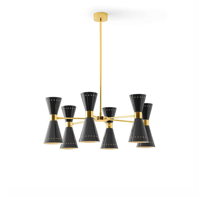 Suspension MEGAFONO Ø 79 Noir STILNOVO