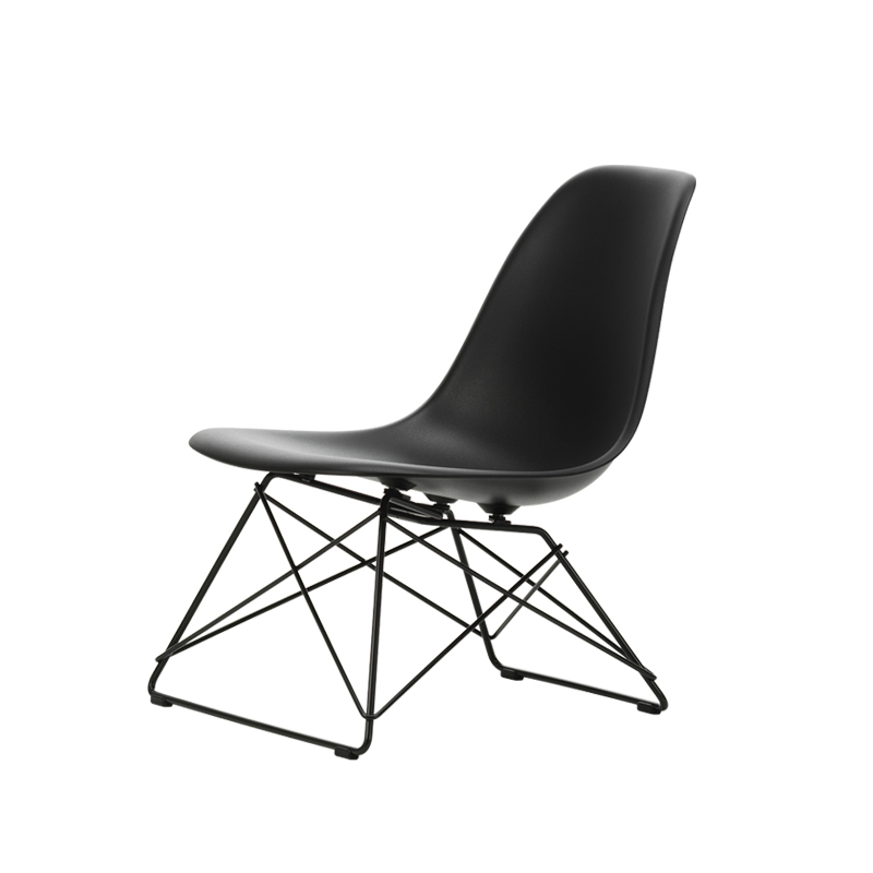 Fauteuil EAMES PLASTIC CHAIR LSR Noir RE/ noir finition époxy VITRA