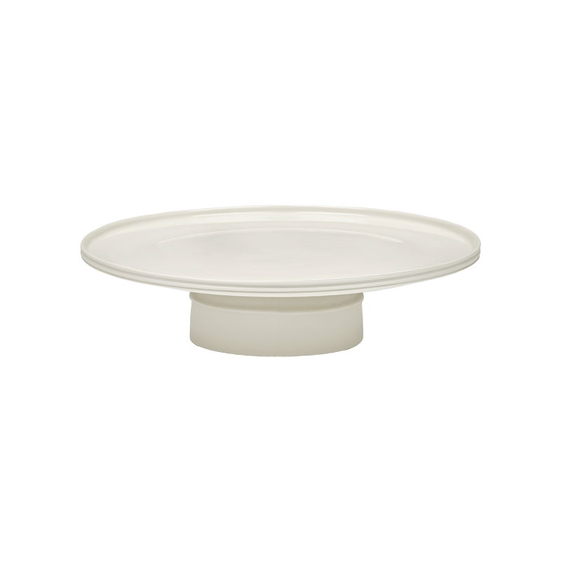 Plateau, plat Plat de service haut DUNE Blanc albâtre SERAX
