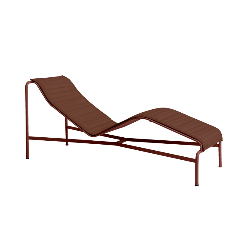 Accessoire extérieur Coussin matelassé pour chaise longue PALISSADE Rouge fer HAY