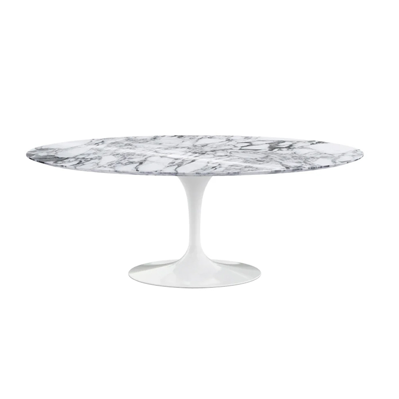 Table SAARINEN Ovale marbre Arabescato brillant KNOLL