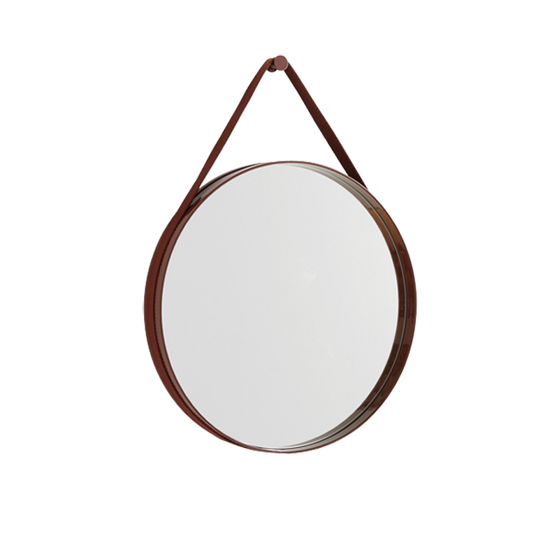 Miroir Miroir STRAP NO 2 Ø 50 Marron foncé HAY