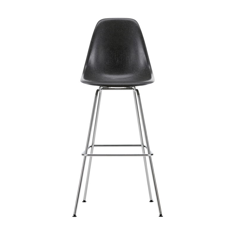 Tabouret haut EAMES FIBERGLASS STOOL High Gris foncé Eames VITRA