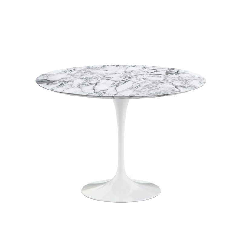 Table SAARINEN Ø 107 Marbre Arabescato satiné mat KNOLL