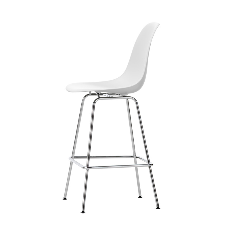 Tabouret haut EAMES PLASTIC STOOL Medium Blanc  coton RE VITRA