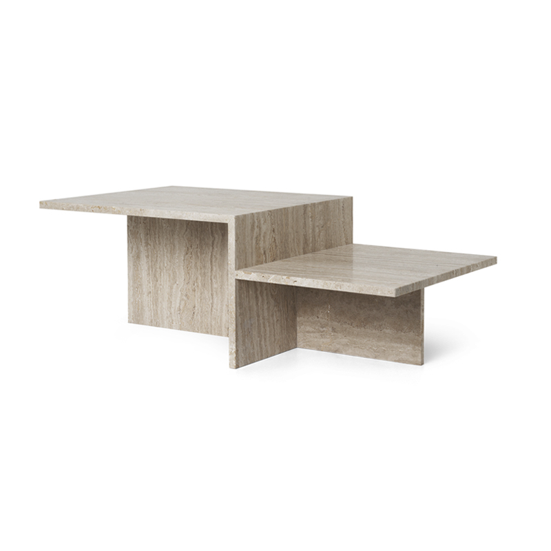 Table basse DISTINCT Travertin Travertin FERM LIVING