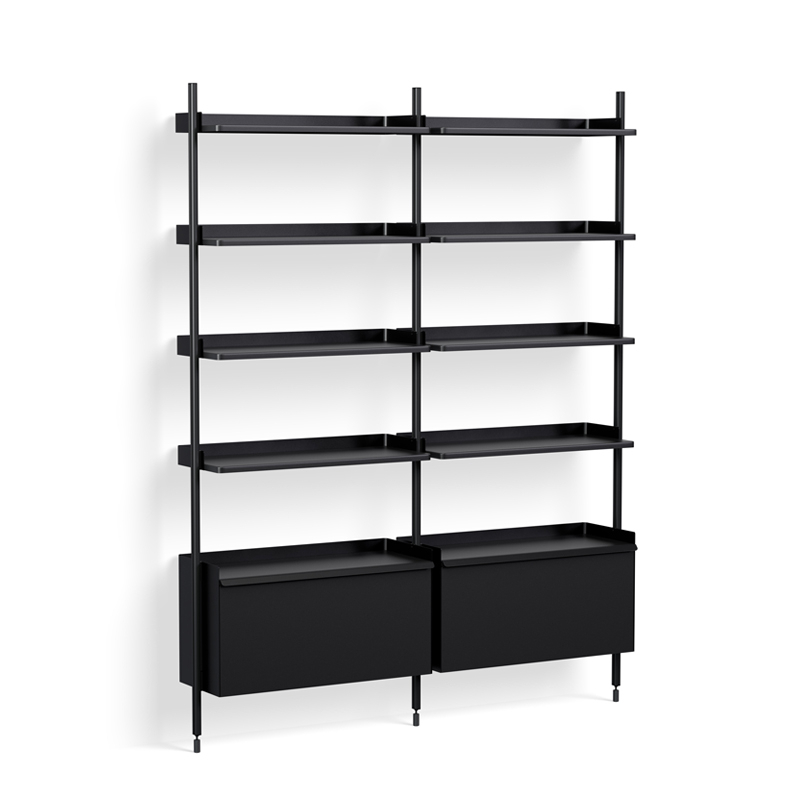 Etagère PIER SYSTEM 122 Noir/ noir HAY