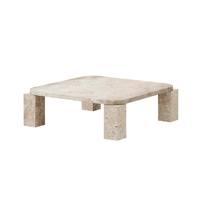 Table basse ATLAS MARBRE 82x82 Travertin NEW WORKS