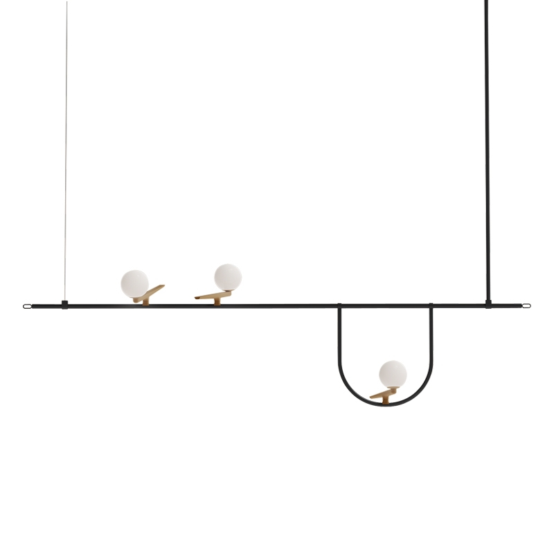 Suspension YANZI 1 Laiton, noir ARTEMIDE