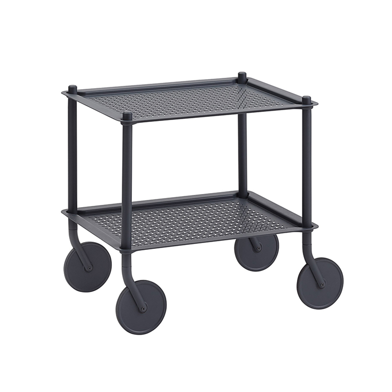 Desserte FLOW TROLLEY 2 niveaux Bleu-gris MUUTO