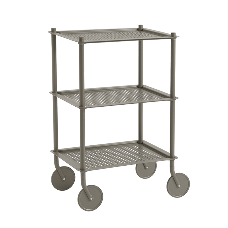 Desserte FLOW TROLLEY 3 niveaux Taupe MUUTO