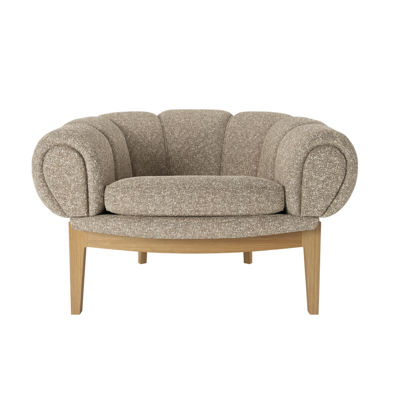 Fauteuil CROISSANT Tissu Sahco Zero 0001 GUBI