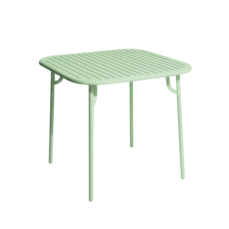 Table extérieur WEEK-END 85x85 Vert pastel PETITE FRITURE