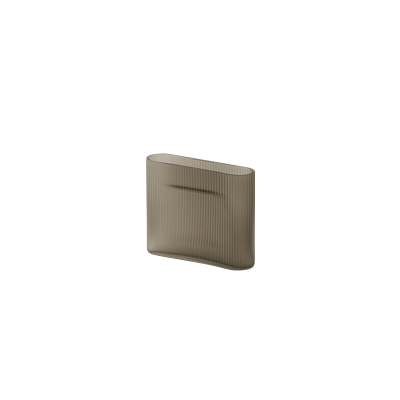 Vase VASE RIDGE Verre H 17 Taupe MUUTO
