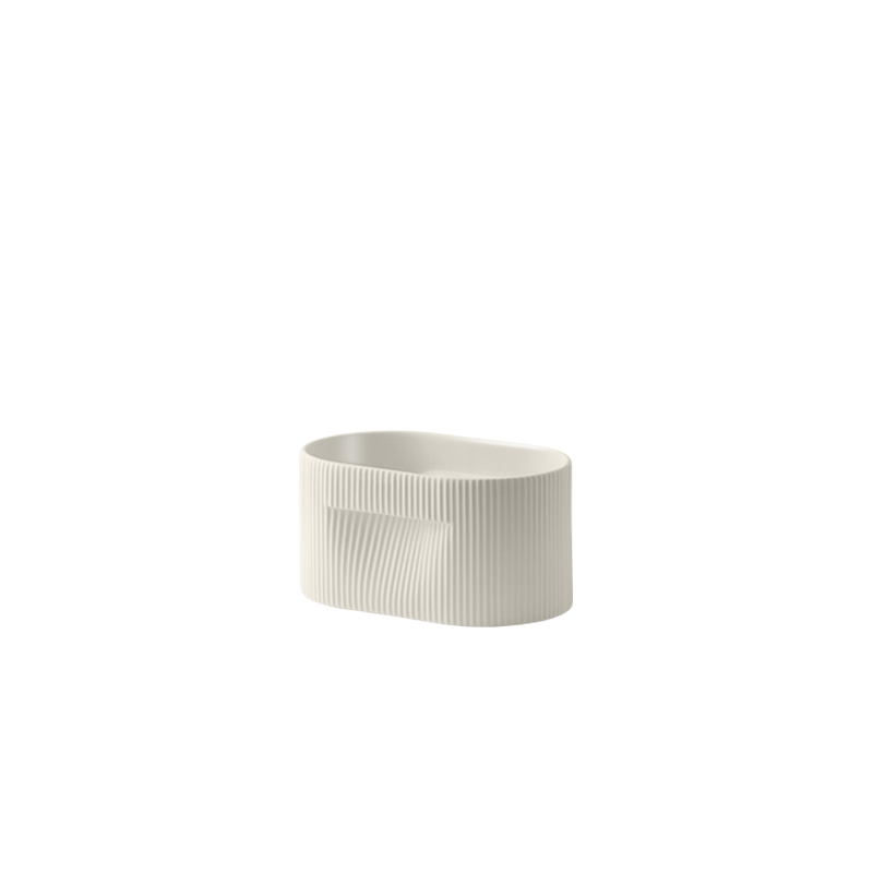 Vase Pot de fleurs RIDGE H 13 Blanc cassé MUUTO