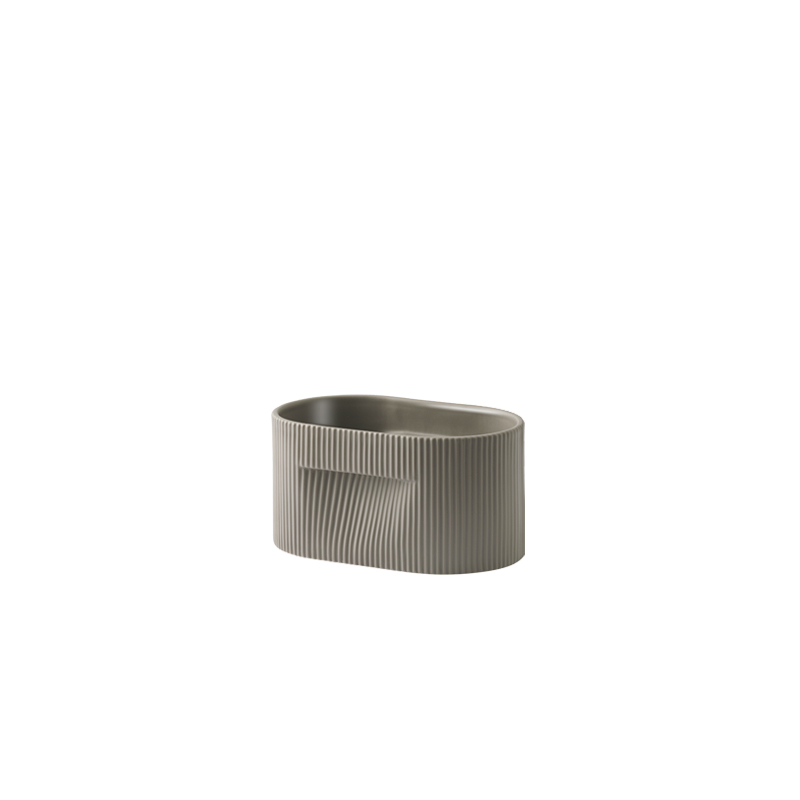 Vase Pot de fleurs RIDGE H 13 Taupe MUUTO