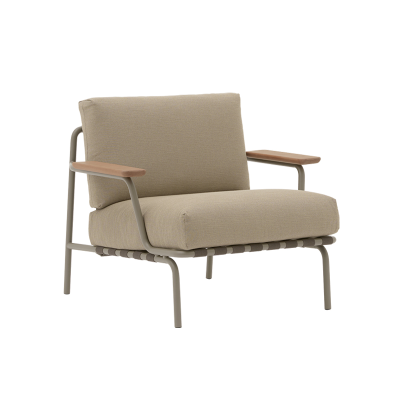 Fauteuil extérieur SETTLE OUTDOOR Ribbed Weave 5/ Taupe MUUTO