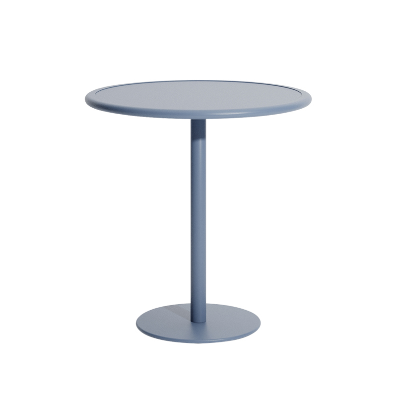 Table extérieur WEEK-END ronde Bleu pigeon PETITE FRITURE