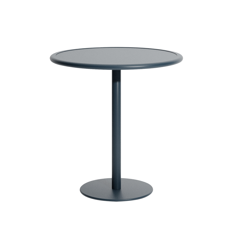 Table extérieur WEEK-END ronde Gris bleu PETITE FRITURE