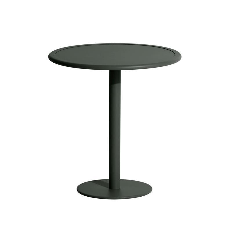 Table extérieur WEEK-END ronde Vert bouteille PETITE FRITURE