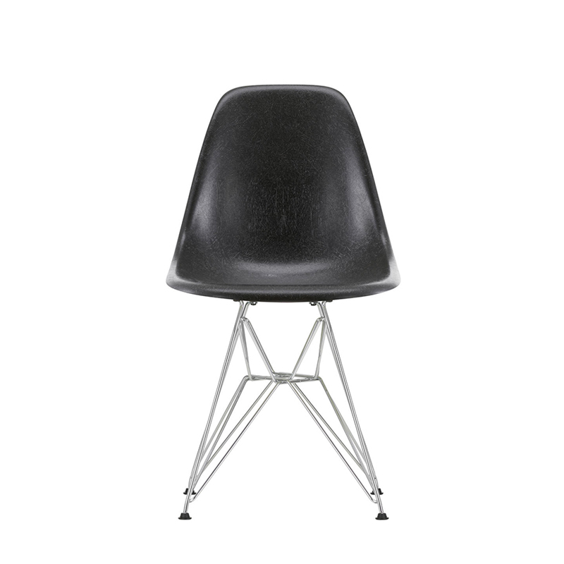 Chaise EAMES FIBERGLASS CHAIR DSR Gris foncé Eames VITRA