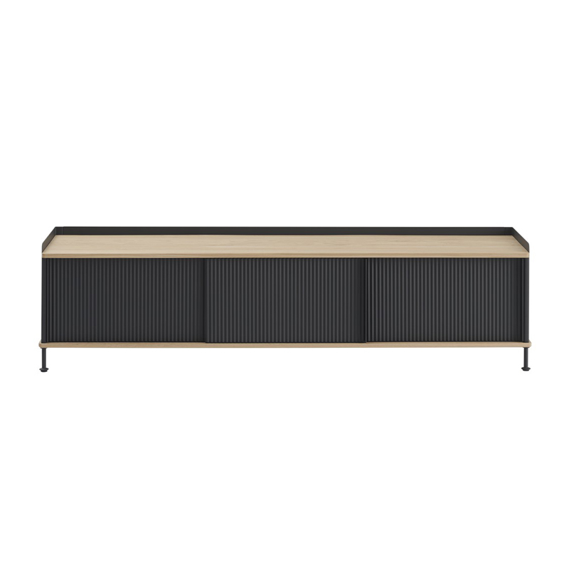 Meuble de rangement ENFOLD Buffet L 186 Chêne/ noir MUUTO