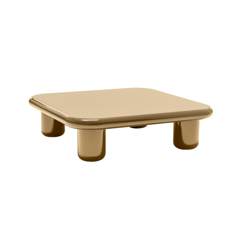 Table basse BILBAO 120x120 Beige laqué brillant MOGG