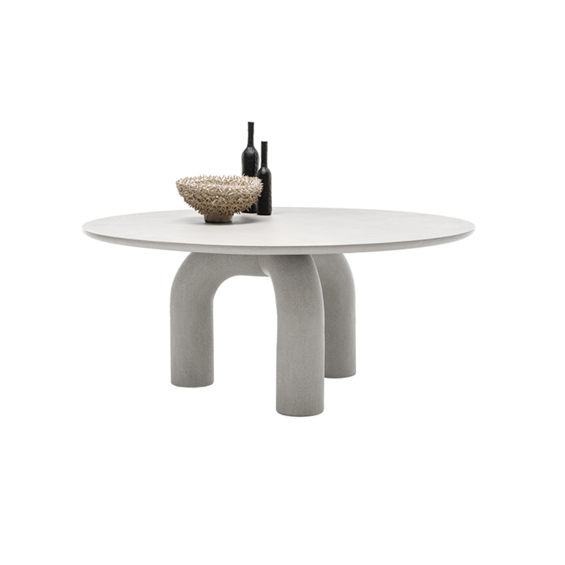 Table ELEPHANTE Ronde Blanc texturé MOGG