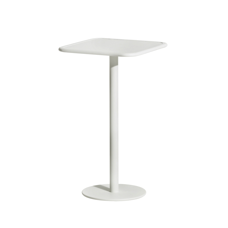 Table extérieur Mange-debout WEEK-END carré Blanc PETITE FRITURE
