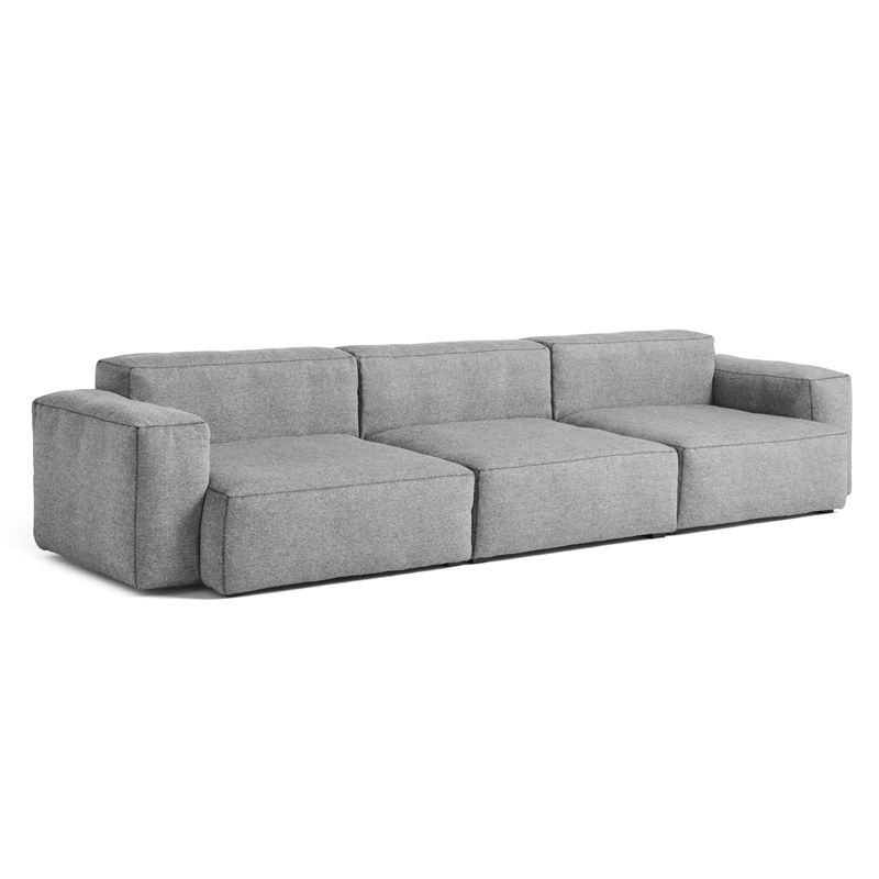 Canapé MAGS SOFT LOW 3 places wide Gris 126 HAY