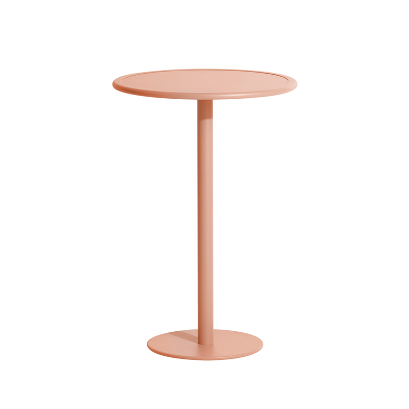 Table extérieur Mange-debout WEEK-END rond Rose PETITE FRITURE