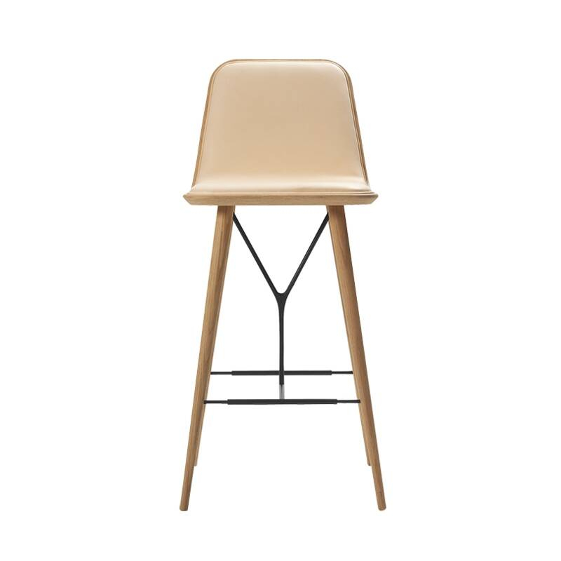 Tabouret haut SPINE  BARSTOOL avec dossier Naturel 90 FREDERICIA