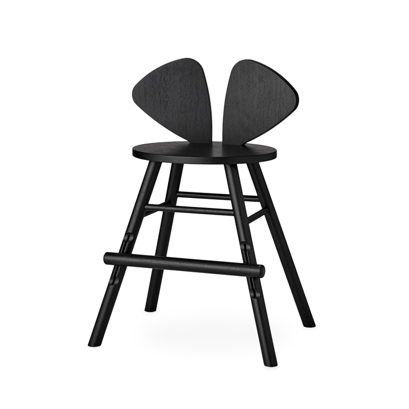 Siège enfant Chaise enfant haute MOUSE JUNIOR 3 à 9 ans Noir NOFRED