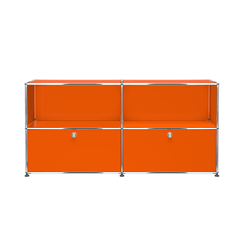 Meuble de rangement USM HALLER C2 Orange pur USM HALLER