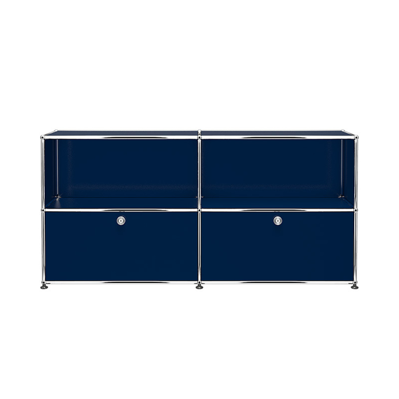 Meuble de rangement USM HALLER C2 Bleu acier USM HALLER