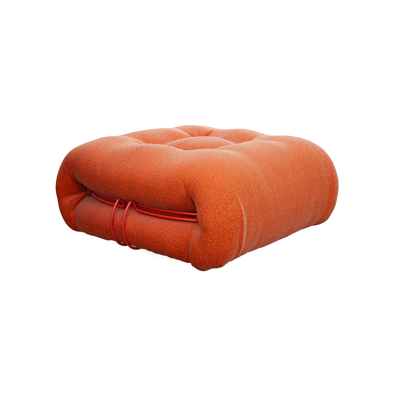 Pouf SORIANA Luxor Rouge / Rouge de Chine brillant CASSINA