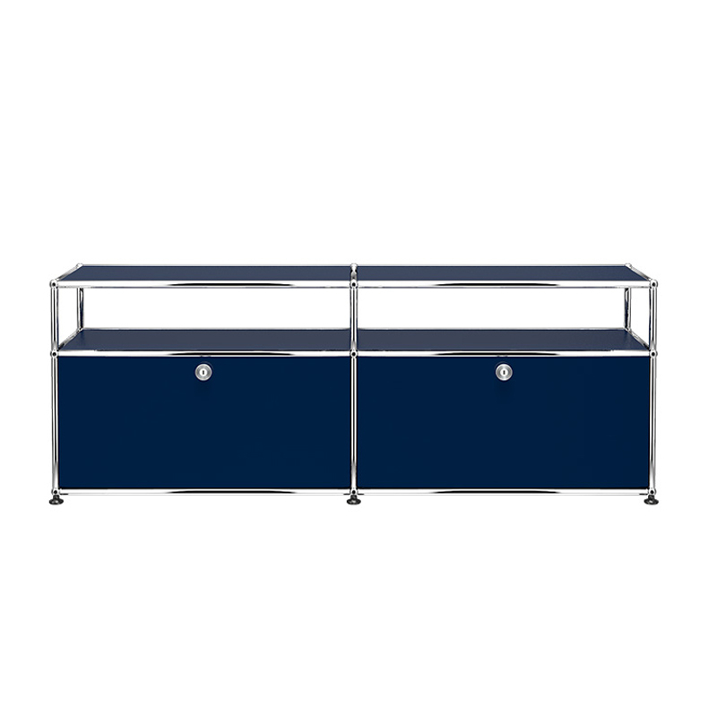 Meuble de rangement USM HALLER O2 Bleu acier USM HALLER