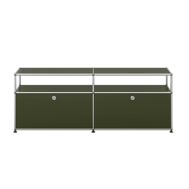 Meuble de rangement USM HALLER O2 Vert olive USM HALLER