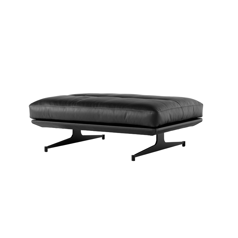 Pouf INLAND AV32 Cuir Cuir noir AND TRADITION