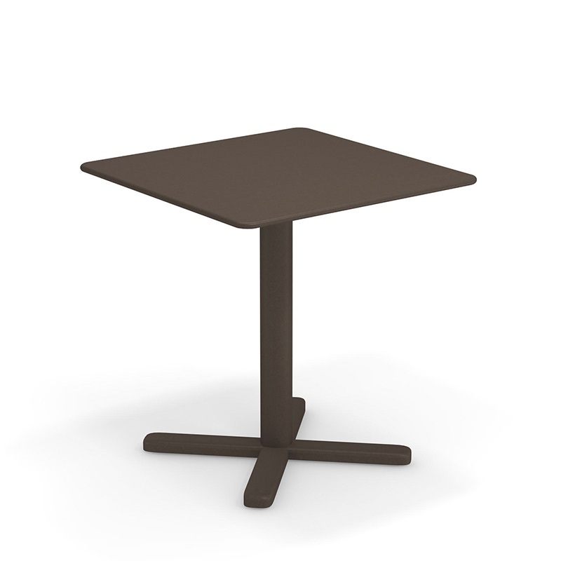 Table extérieur DARWIN 70x70 Marron d'Inde EMU