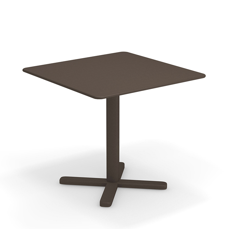 Table extérieur DARWIN 80x80 Marron d'Inde EMU