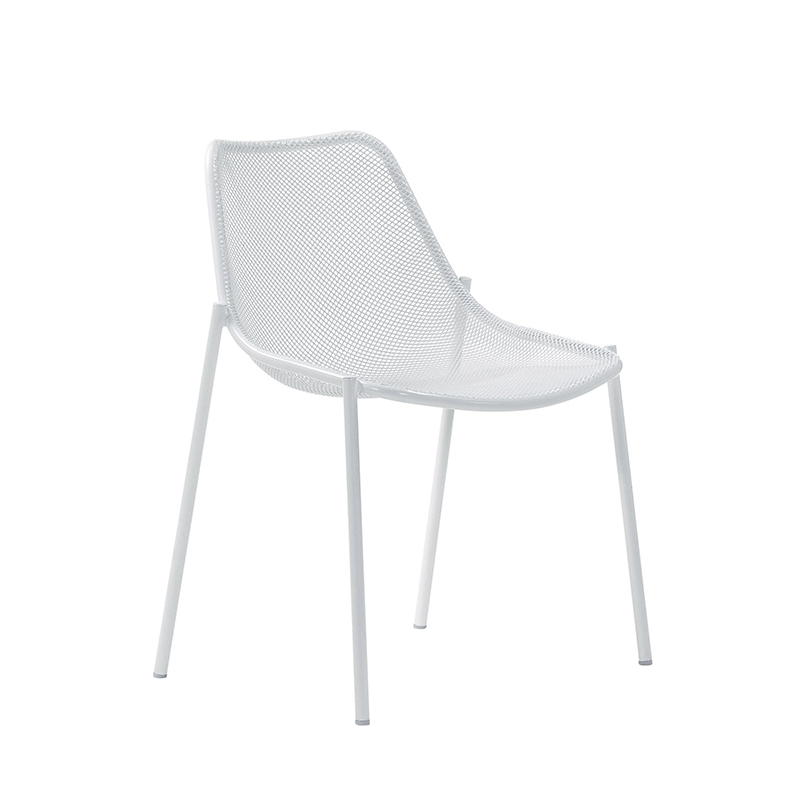 Chaise extérieur ROUND Blanc mat EMU