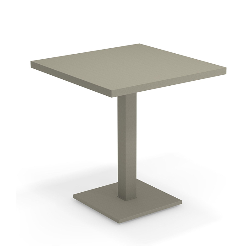Table extérieur ROUND 70x70 Gris Vert EMU