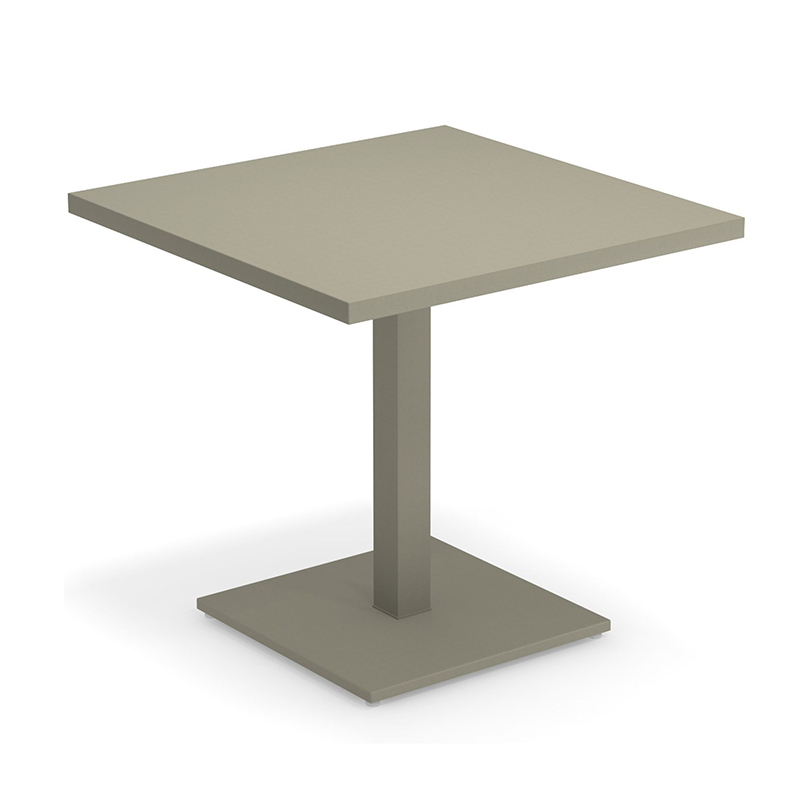 Table extérieur ROUND 80x80 Gris Vert EMU