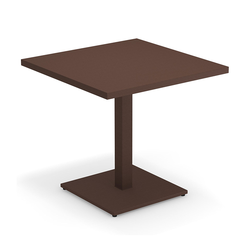Table extérieur ROUND 80x80 Marron d'Inde EMU