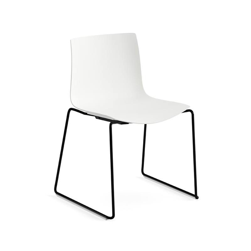 Chaise CATIFA 46 piètement luge Blanc ARPER