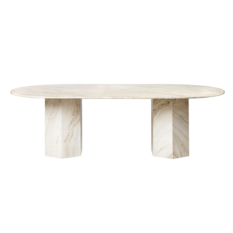 Table EPIC ELLIPTICAL Blanc neutre GUBI