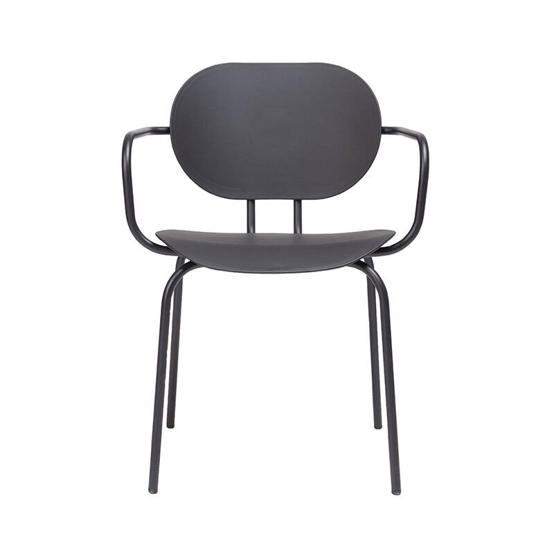 Chaise HARI PP indoor avec accoudoirs Noir / Noir ONDARRETA