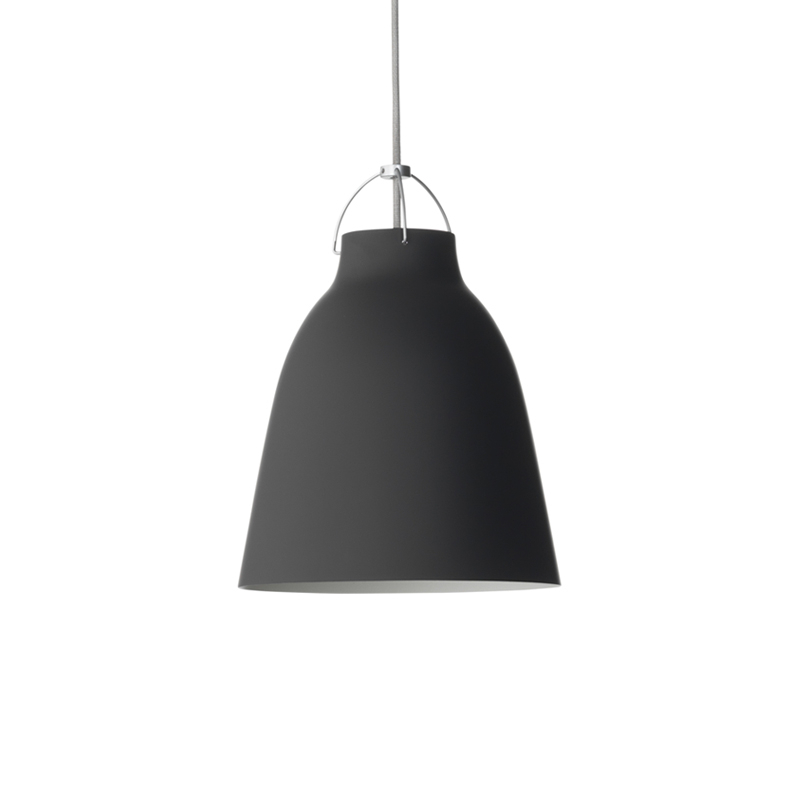 Suspension CARAVAGGIO P2 Noir mat/ câble gris FRITZ HANSEN