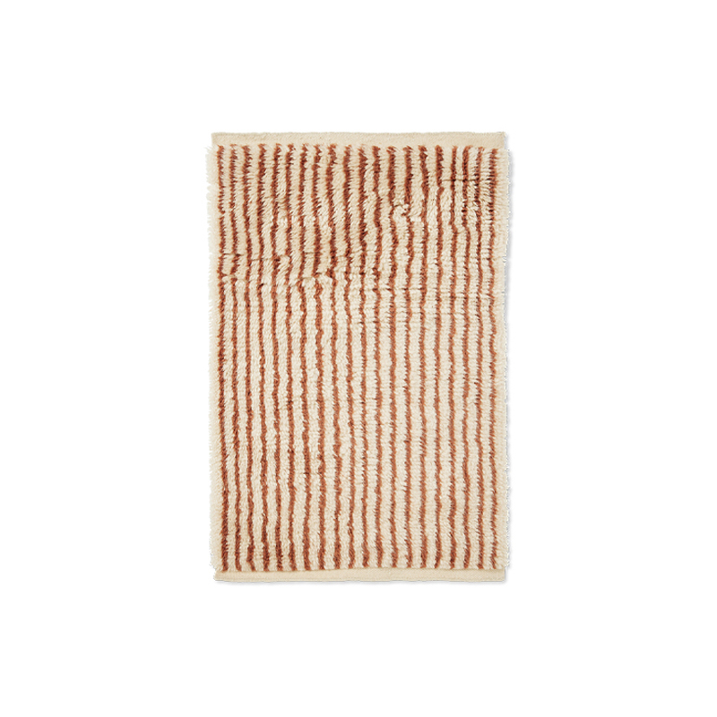 Tapis KAMI KNOTTED 80x120 Blanc cassé / Rouge marron FERM LIVING